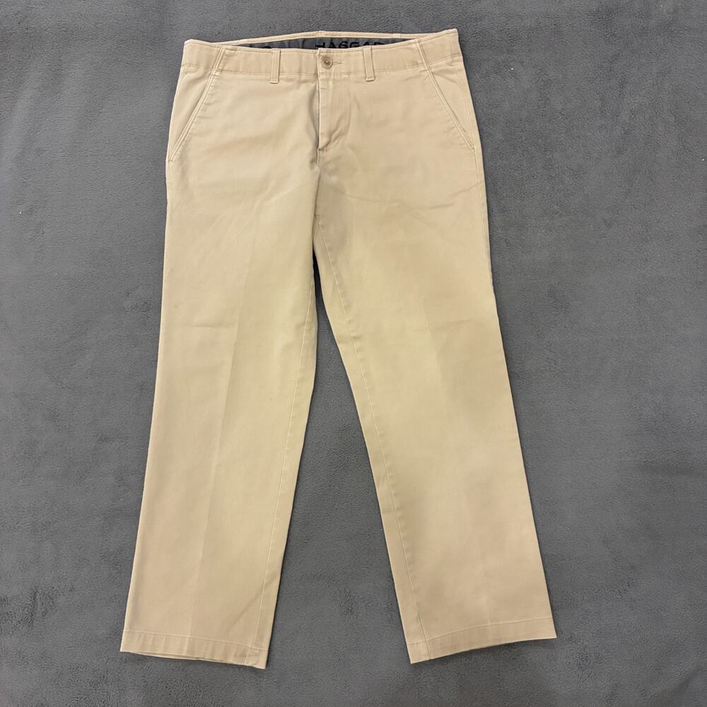 Haggar In Motion Khaki Casual Straight Leg Stretch Chinos Pants Men's Size 34x30